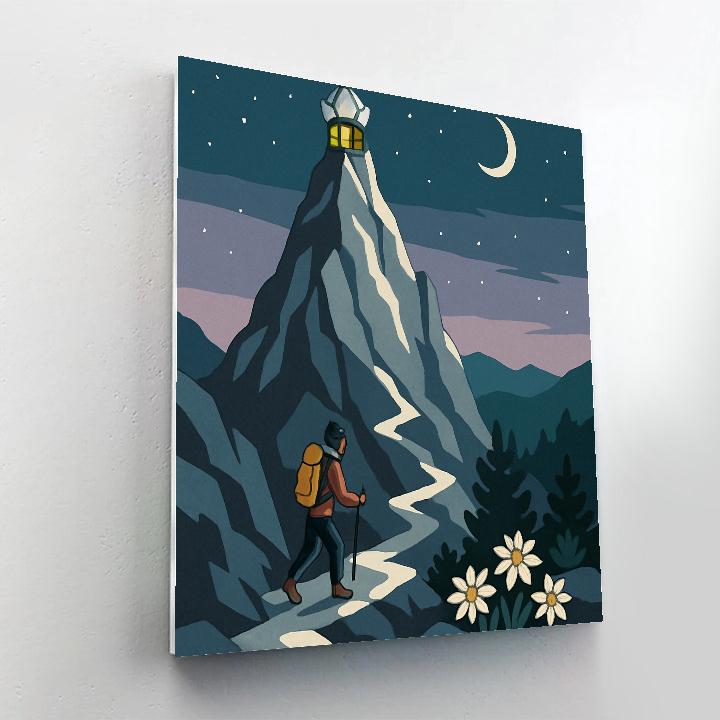 Glassflower Observatory Mountain Paint by numbers art