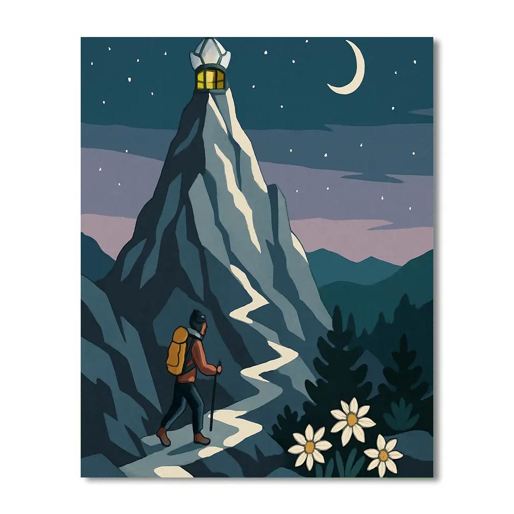 Glassflower Observatory Mountain Paint by numbers art