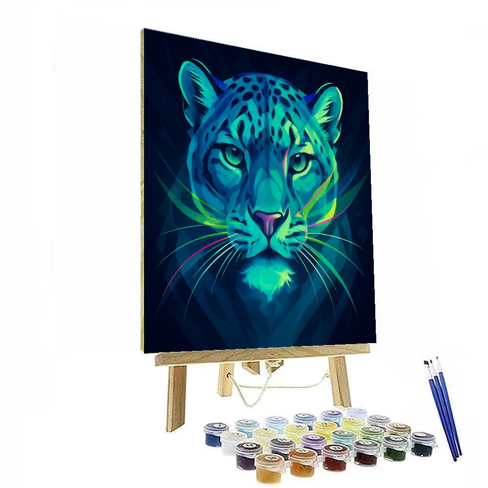 Aurora Circuit Snow Leopard DIY paint by numbers