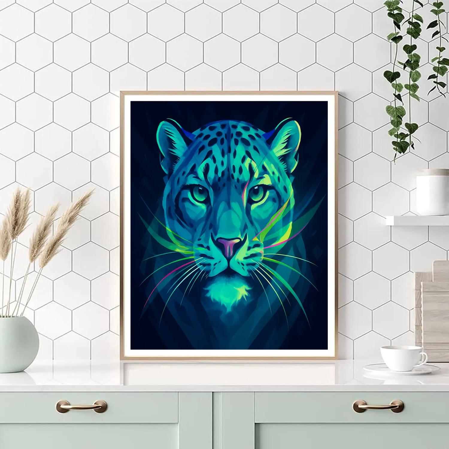 Aurora Circuit Snow Leopard DIY paint by numbers