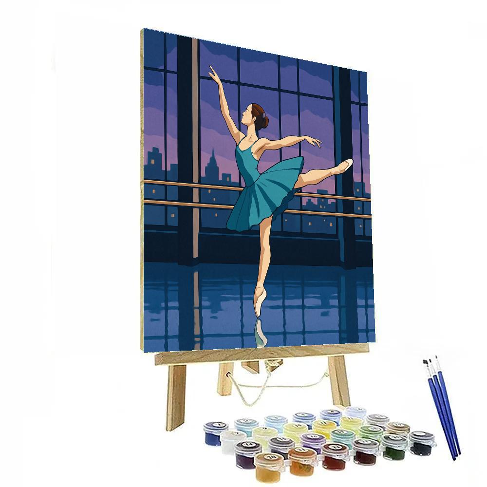 Mirror Lake Studio With Ballet Reflections paint by color