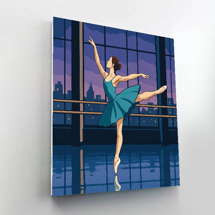 Mirror Lake Studio With Ballet Reflections paint by color