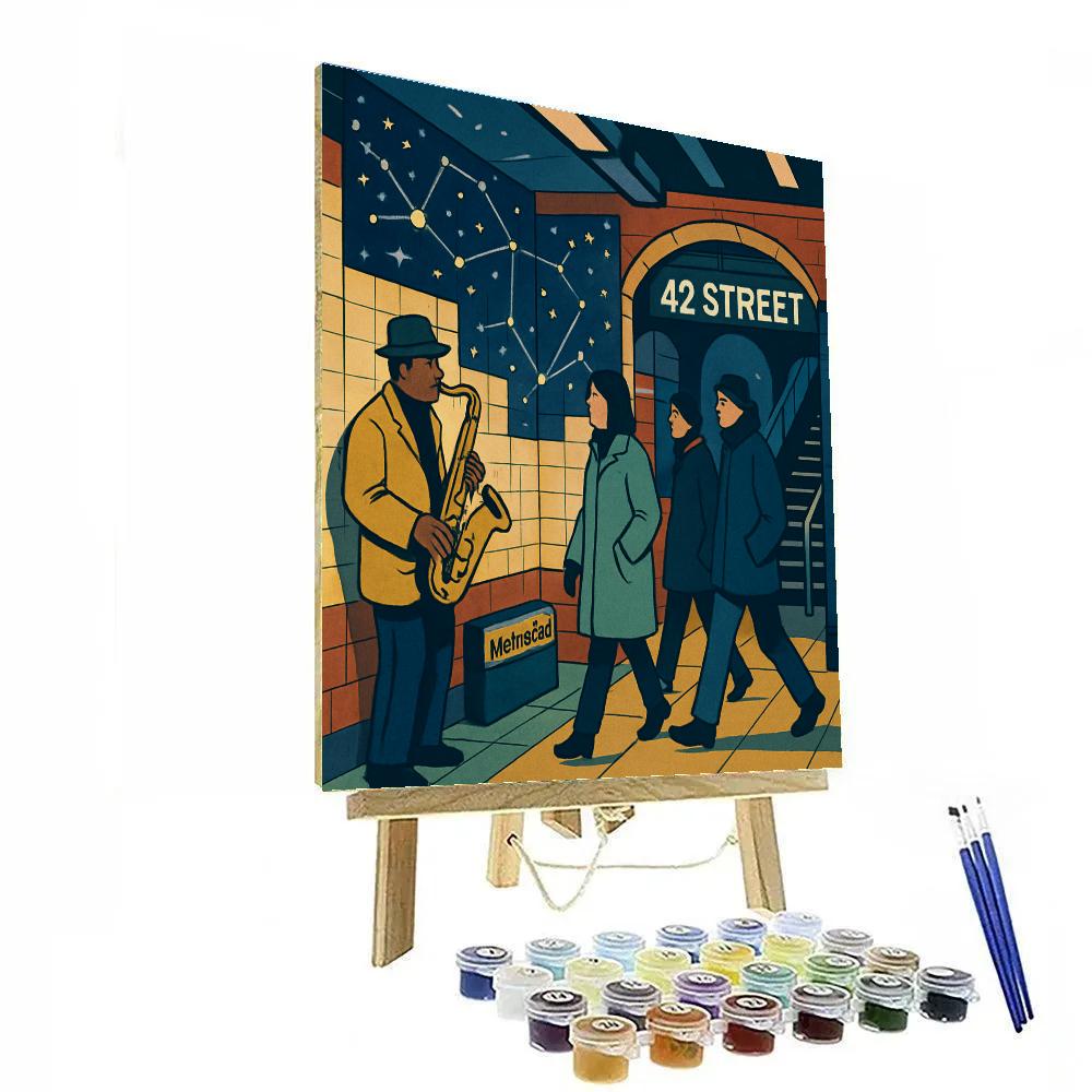 Subway Mosaic Dreams In New York Numbered painting kits