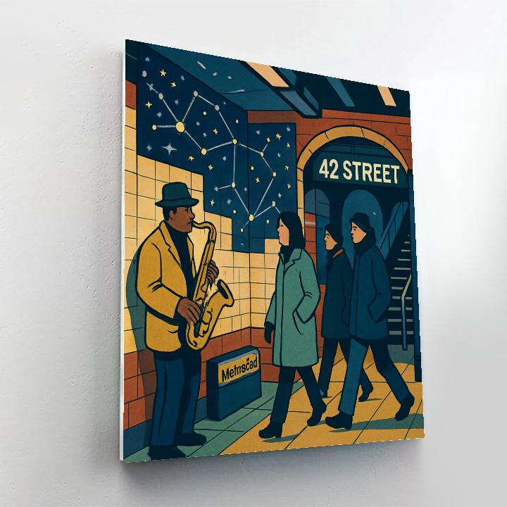 Subway Mosaic Dreams In New York Numbered painting kits