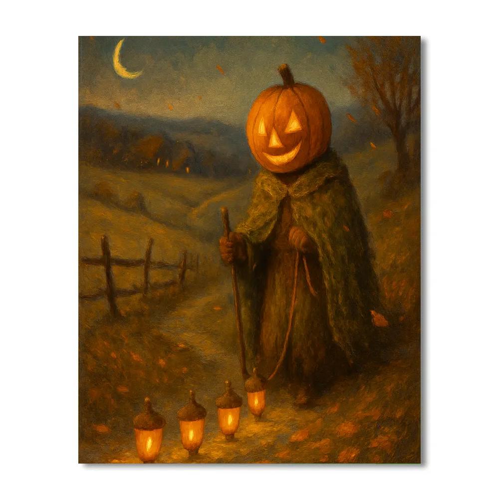 Lantern Parade Of The Pumpkin Shepherd Number painting