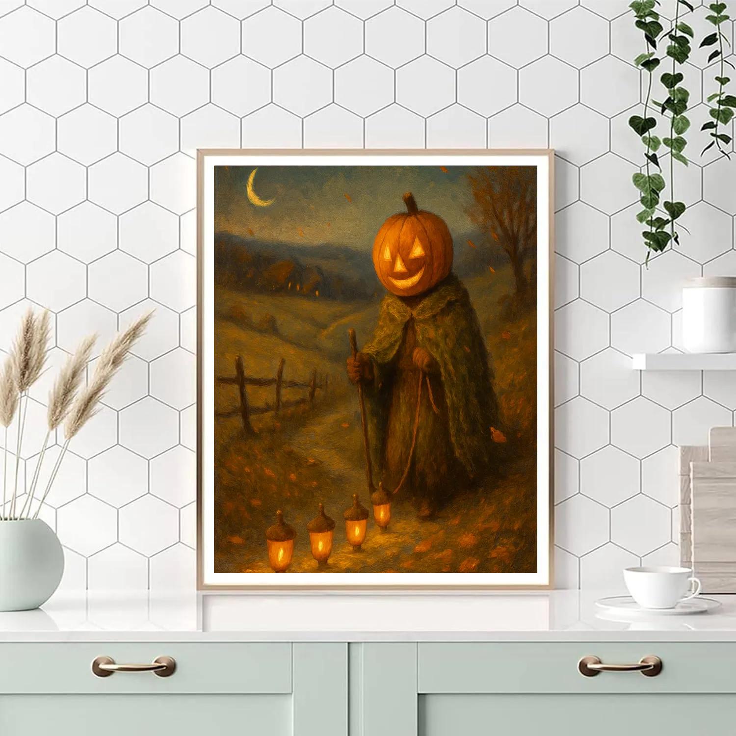 Lantern Parade Of The Pumpkin Shepherd Number painting