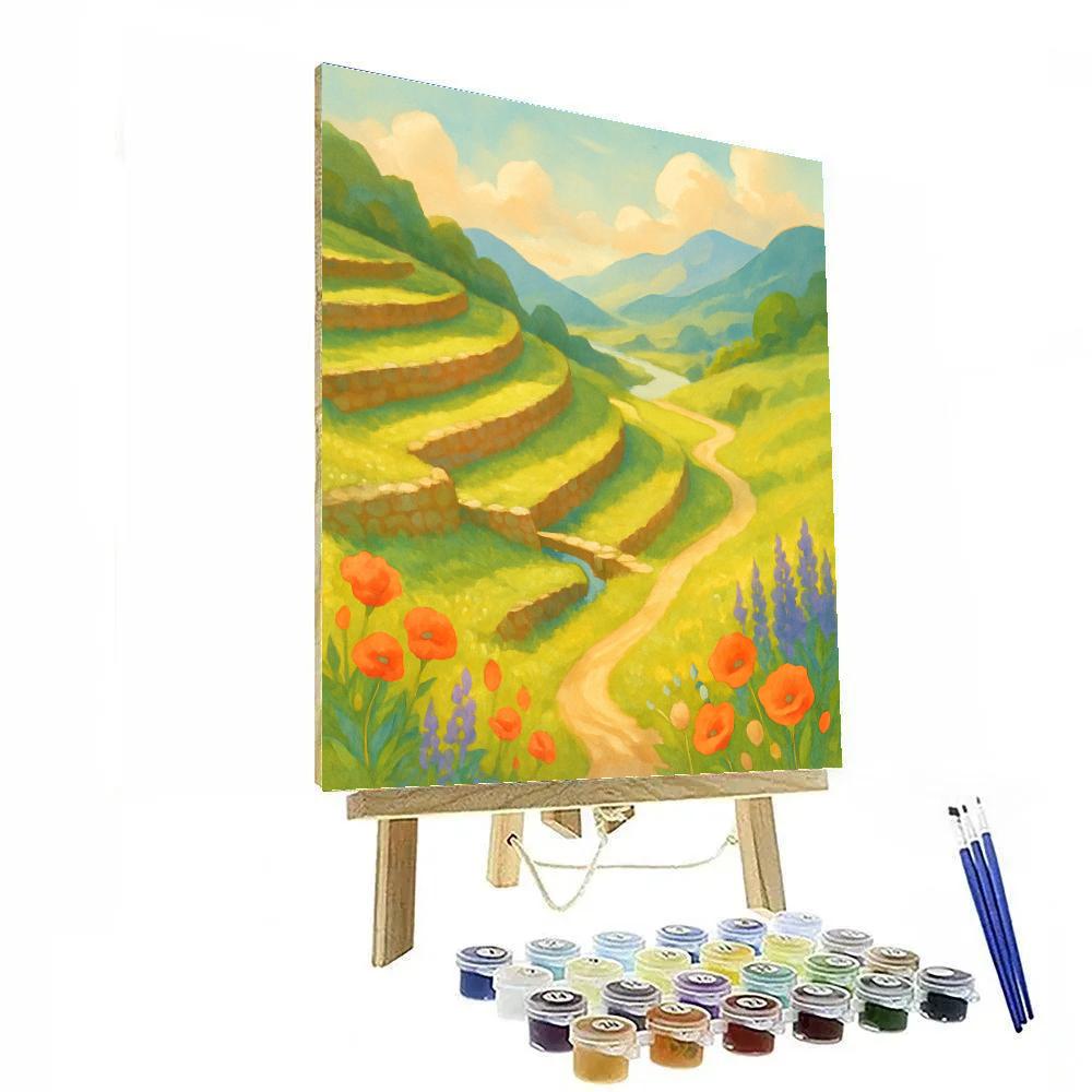Sunlit Terraces Of The Wildflower Valley Paint by numbers kits