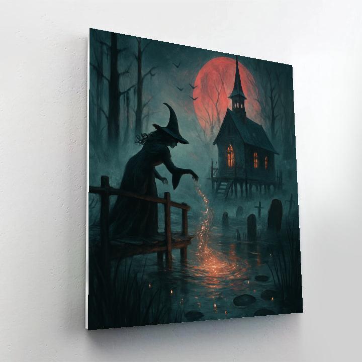 The Crimson Tide Of The Haunted Marsh Painting by numbers kit