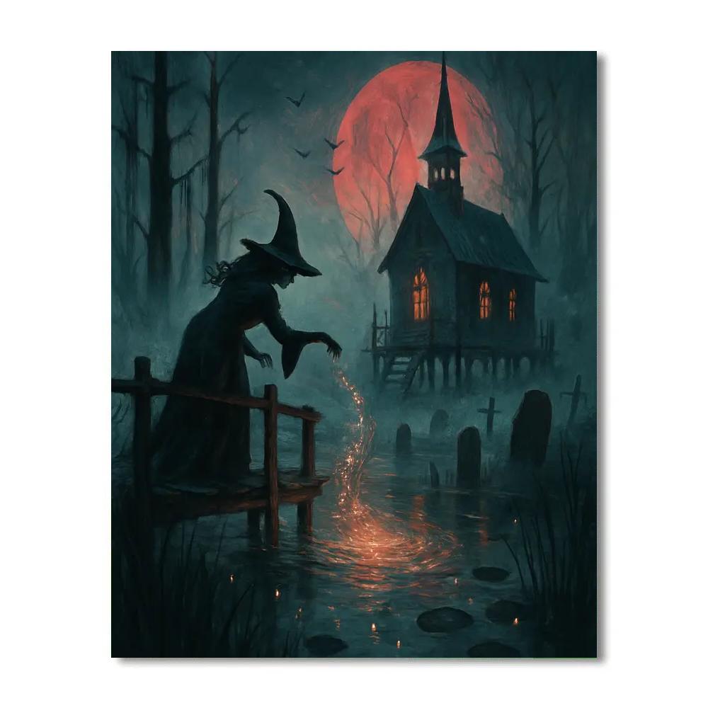 The Crimson Tide Of The Haunted Marsh Painting by numbers kit