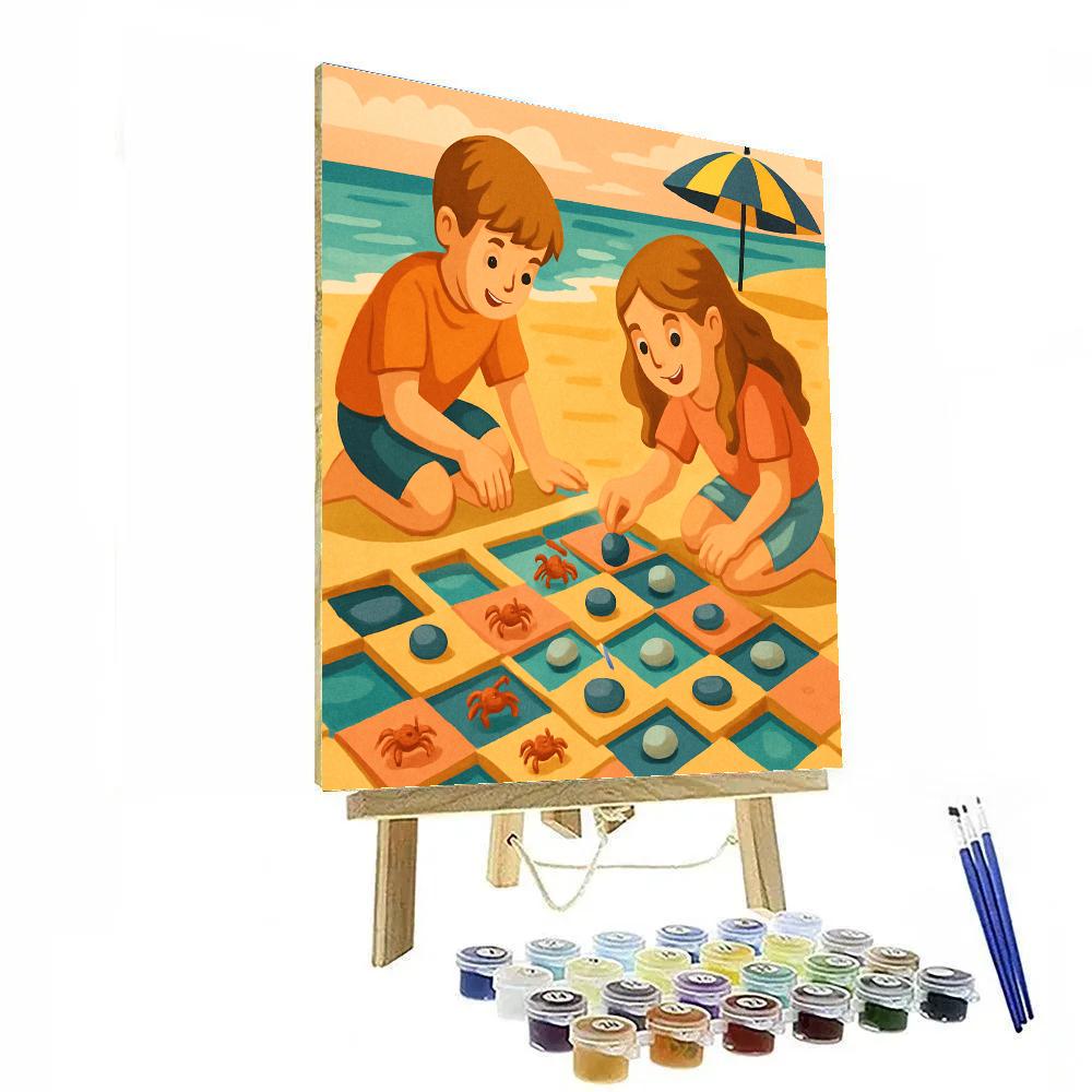Tidepool Chessboard At The Beach paint by numbers