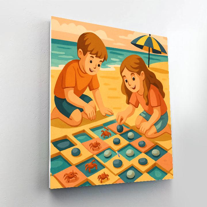 Tidepool Chessboard At The Beach paint by numbers