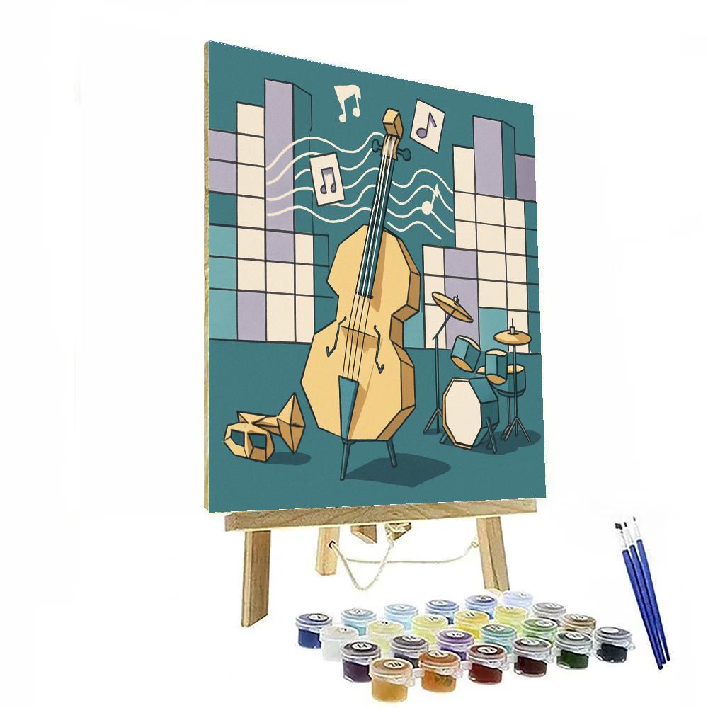 Music Folded Paper Orchestra Number painting