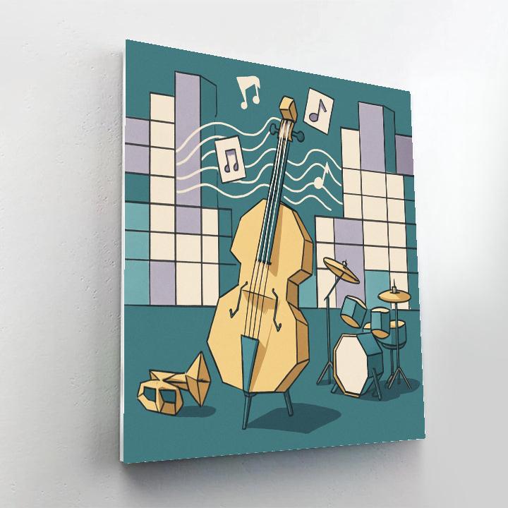 Music Folded Paper Orchestra Number painting