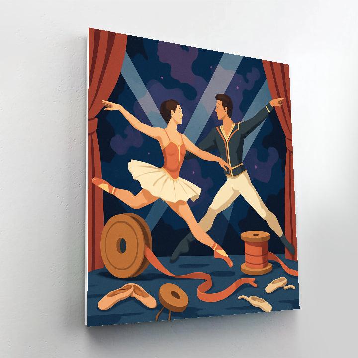 Nebula Lit Ballet Stagecraft Number painting