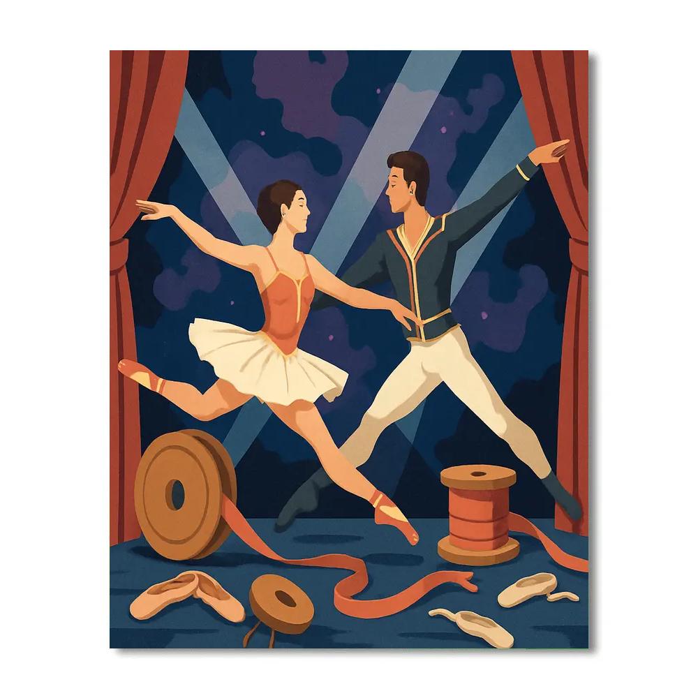 Nebula Lit Ballet Stagecraft Number painting