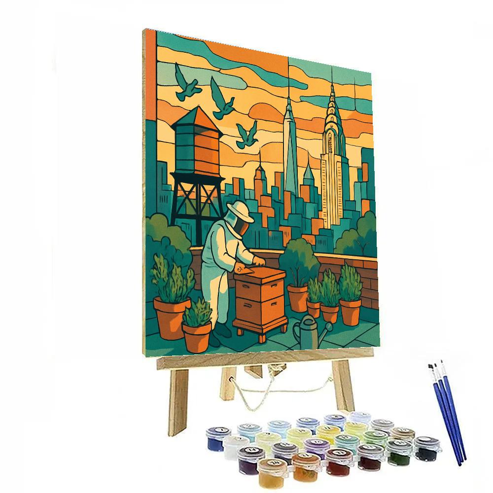 New York Skyline Suncatcher Numbered painting kits