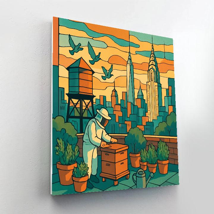 New York Skyline Suncatcher Numbered painting kits