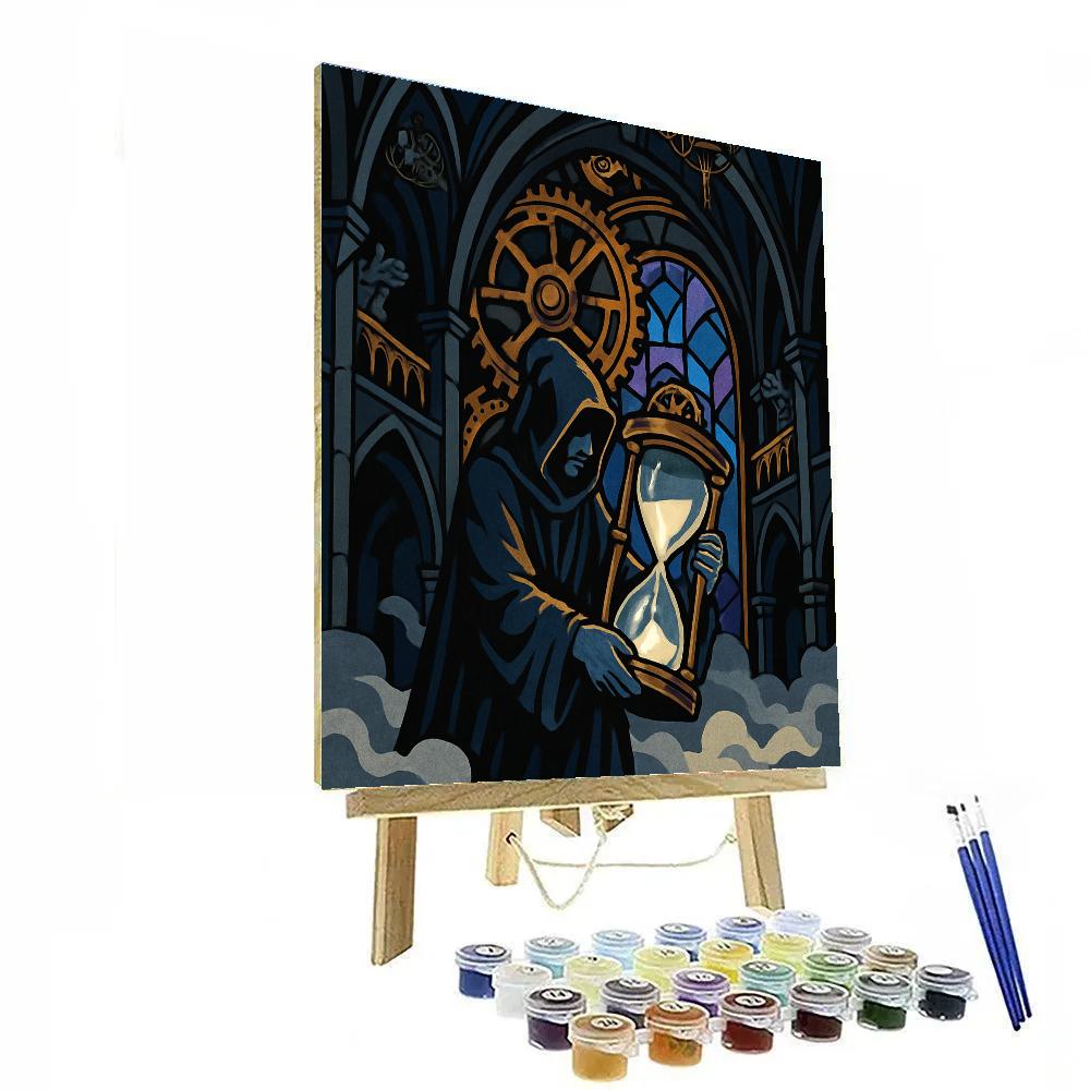Cathedral Clockwork Gothic Atrium painting number kit
