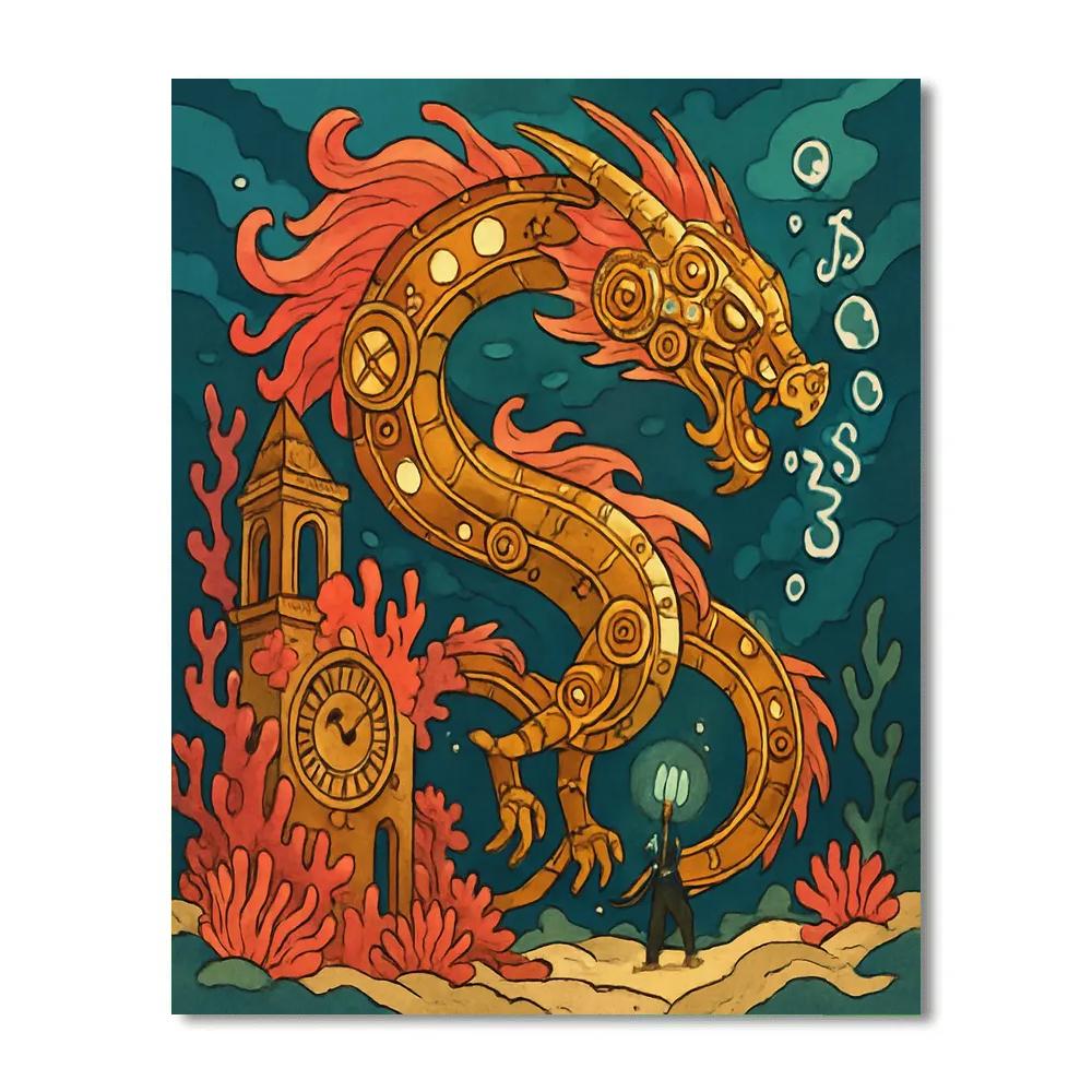 Clockwork Reef Fantasy Number painting