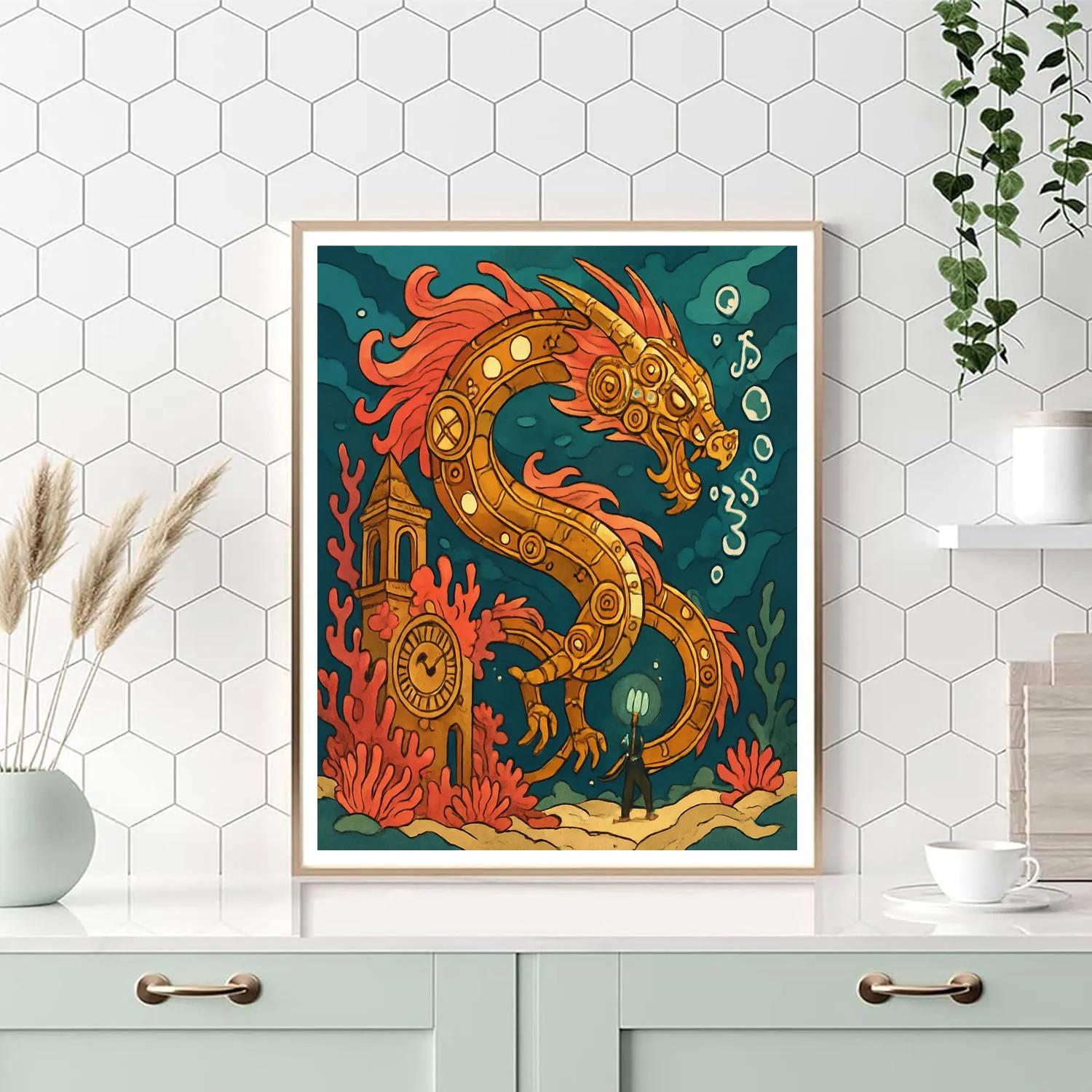 Clockwork Reef Fantasy Number painting