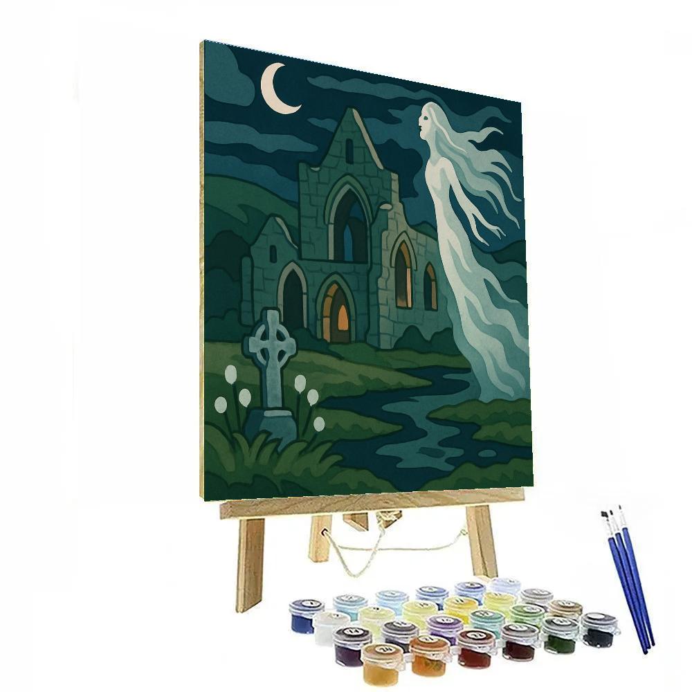 Lanternlit Ireland Banshee Over The Abbey Ruins DIY paint by numbers