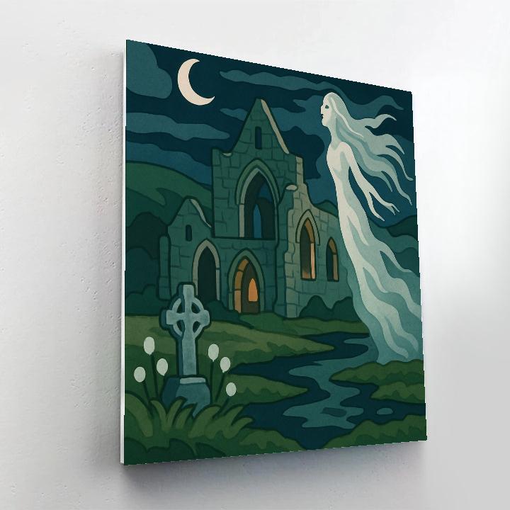 Lanternlit Ireland Banshee Over The Abbey Ruins DIY paint by numbers