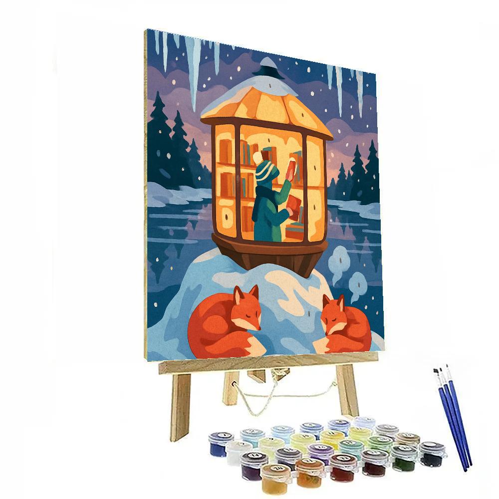 Lantern Library In Winter Number painting