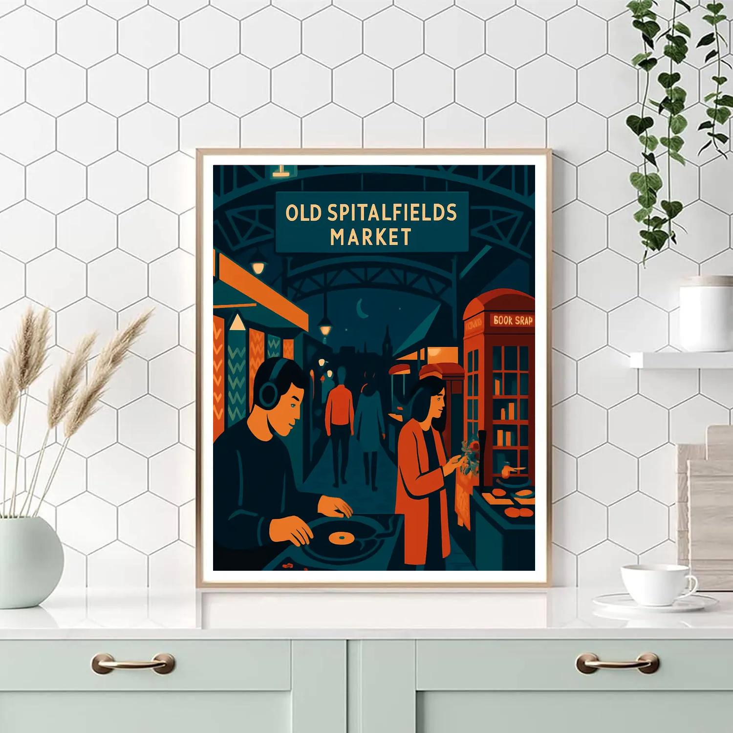 Midnight Vinyl Market In London Paint by numbers art