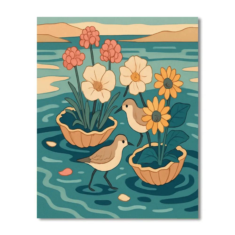 Floral Tidepool Bouquet Paint by numbers kits