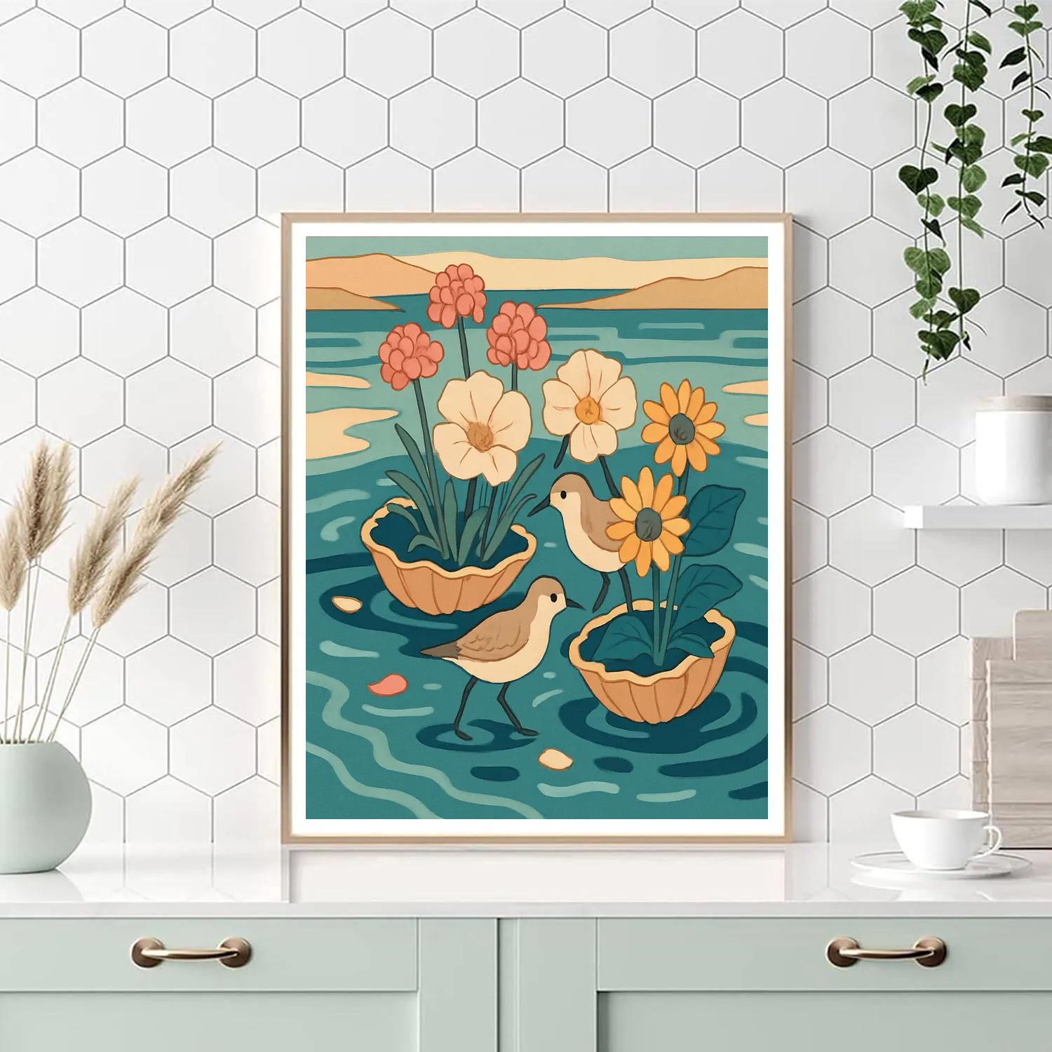 Floral Tidepool Bouquet Paint by numbers kits