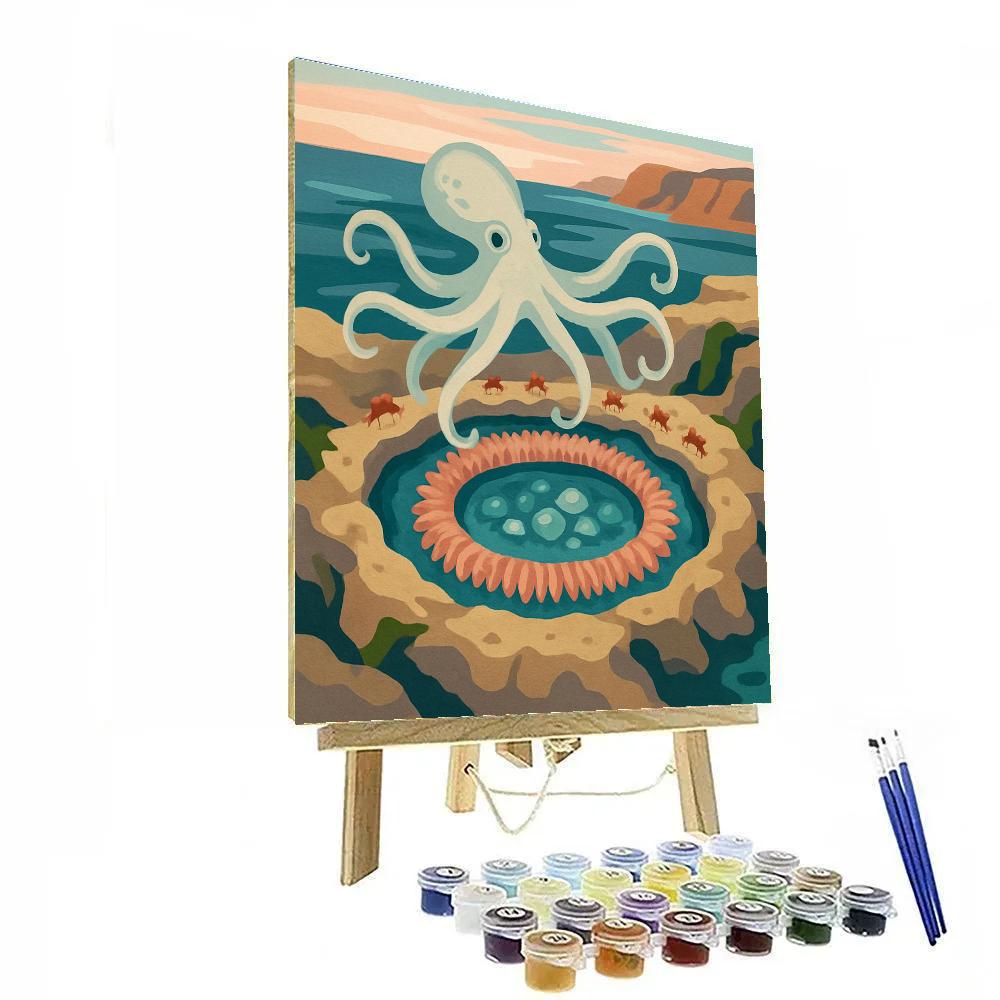 Tidepool Observatory In The Ocean Light Paint by numbers kits