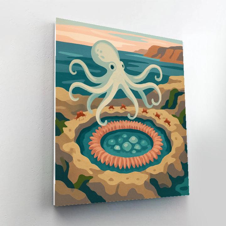 Tidepool Observatory In The Ocean Light Paint by numbers kits