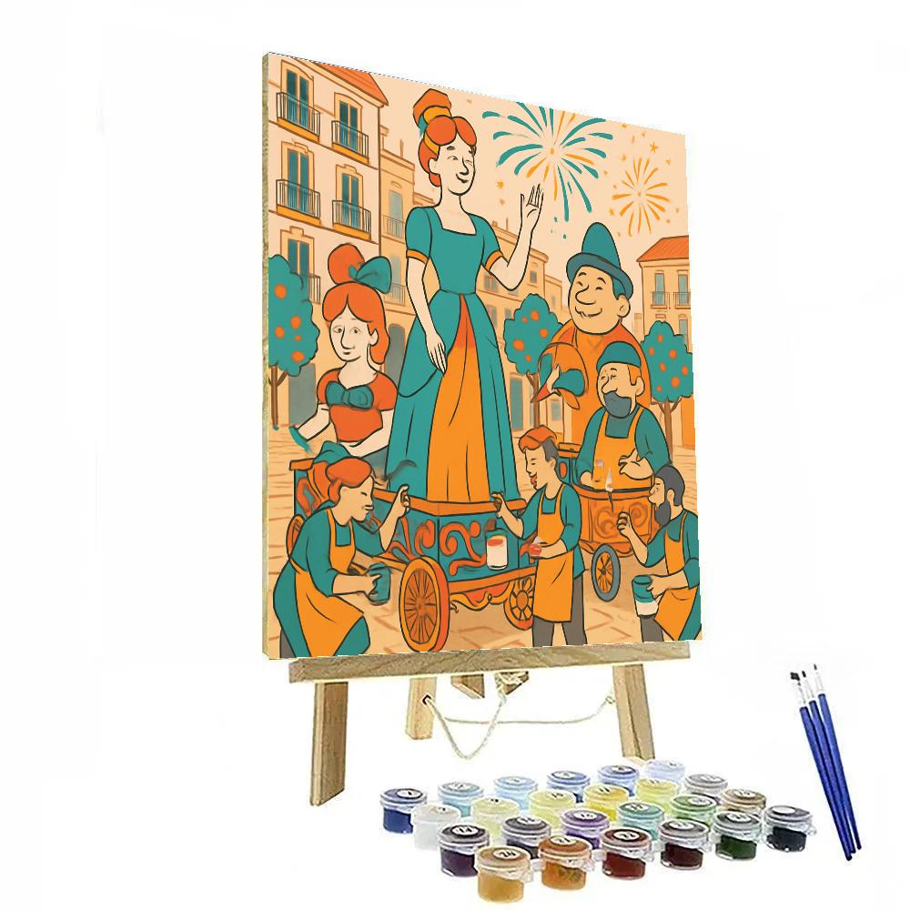 Clockwork Carnival In Spain paint by color