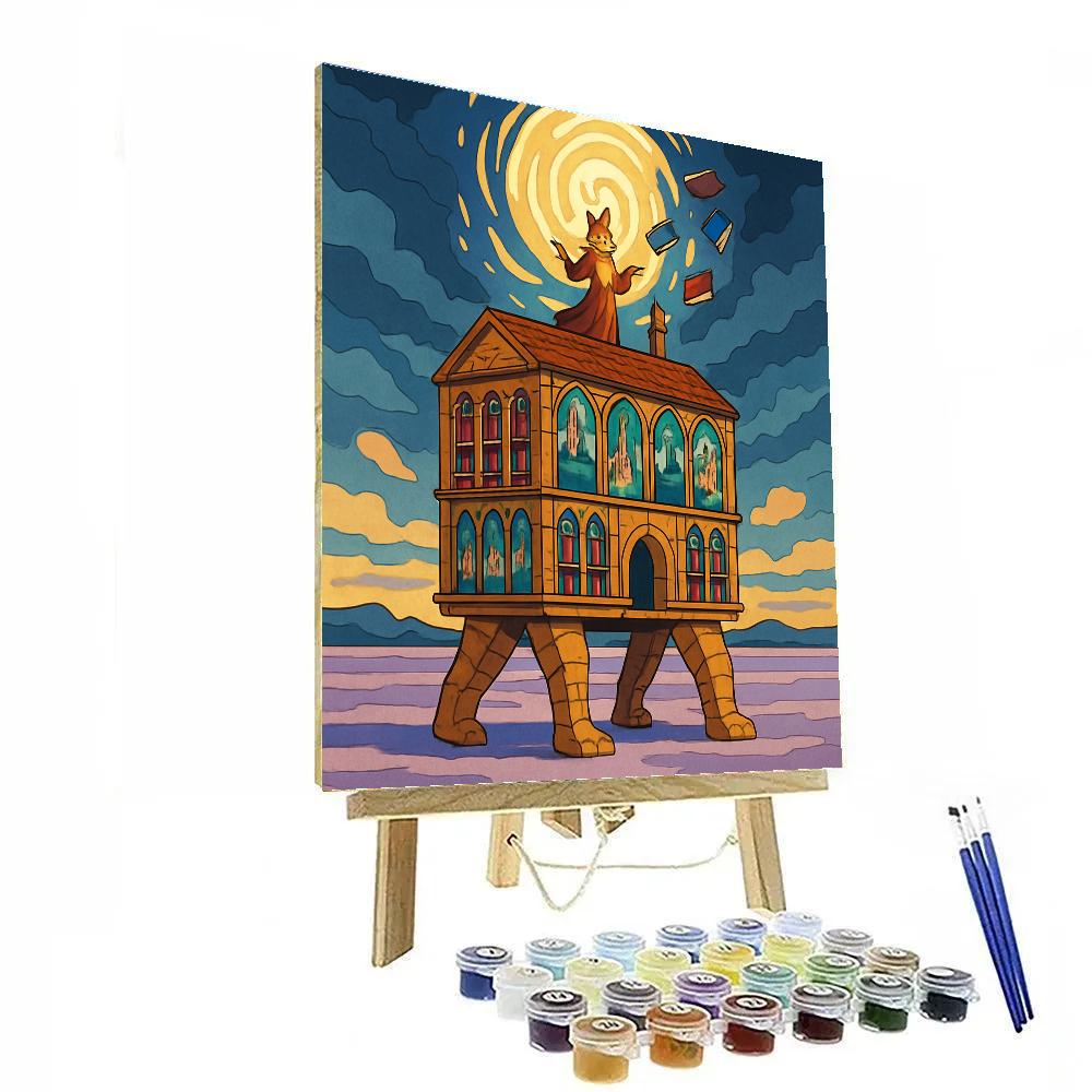 Wandering Library With Fantasy Windows Number painting