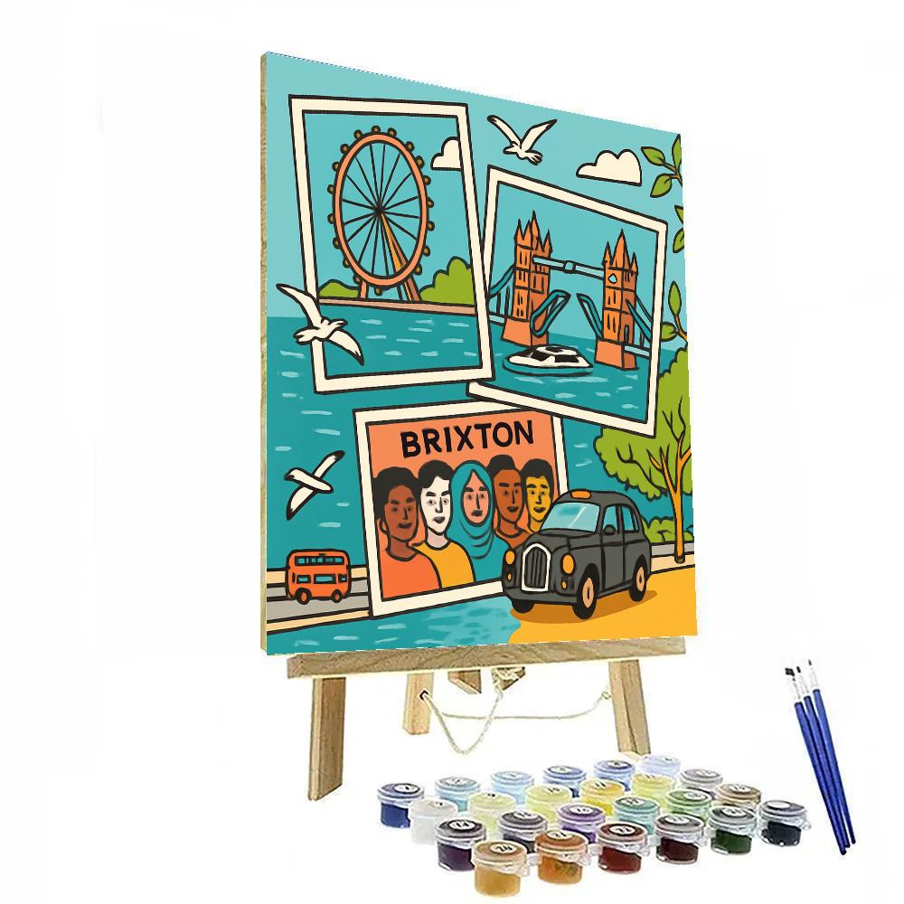 Thames River Postcards With London Glow DIY paint by numbers