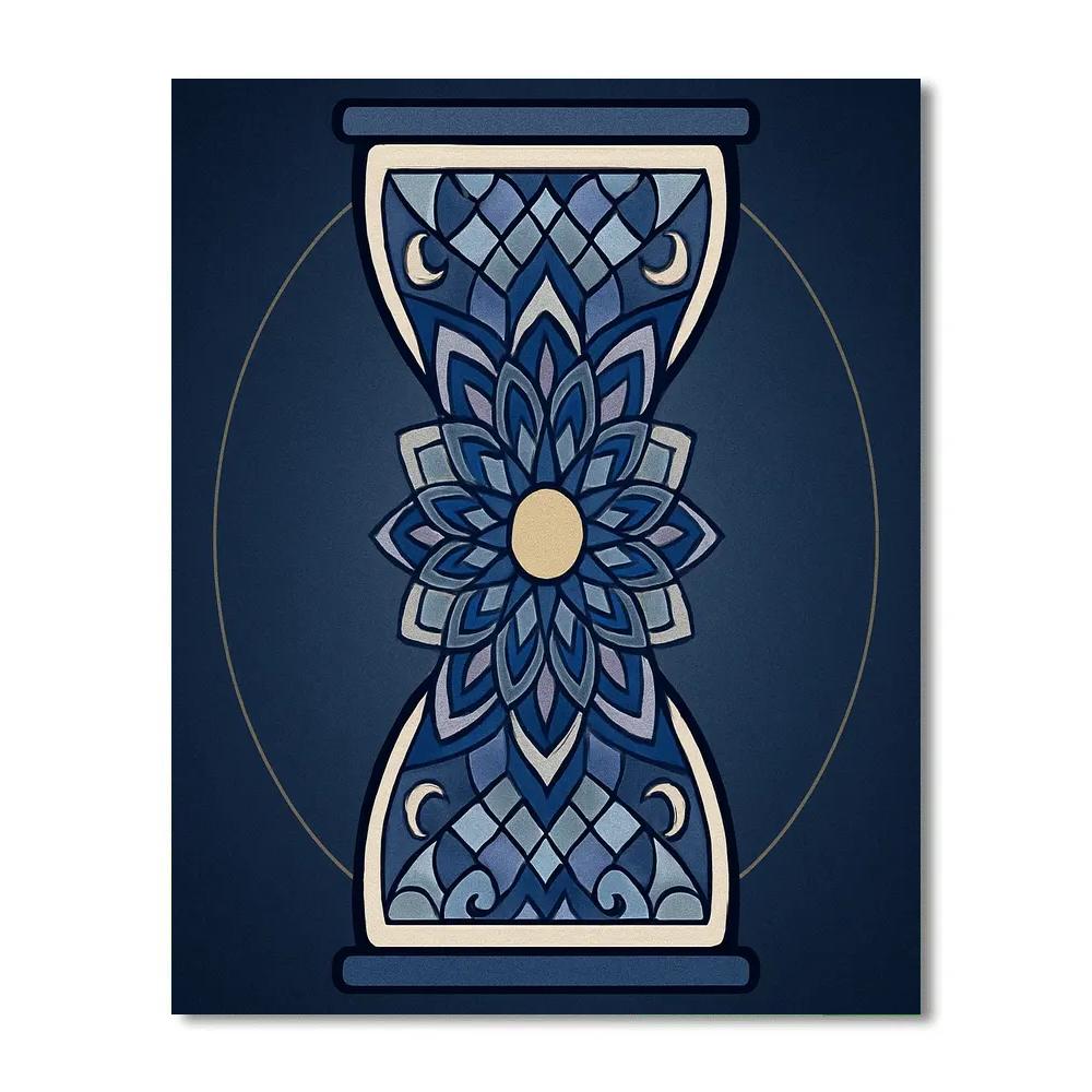 Hourglass Lattice With Mandala Interior Painting by numbers kit
