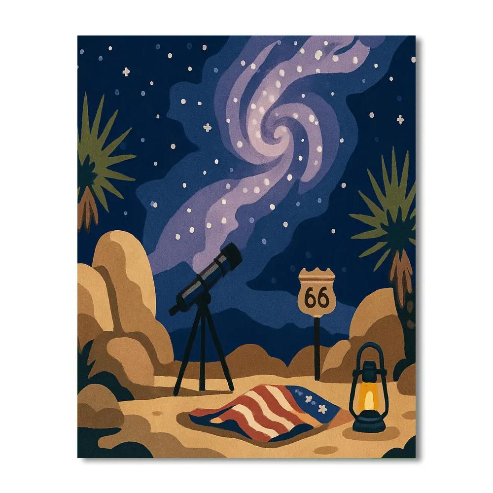 Desert Star Party In The USA Paint by numbers art