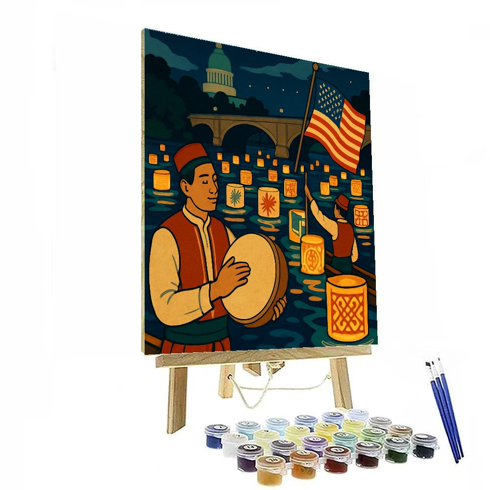 Lantern Parade National Heritage Mosaic DIY paint by numbers