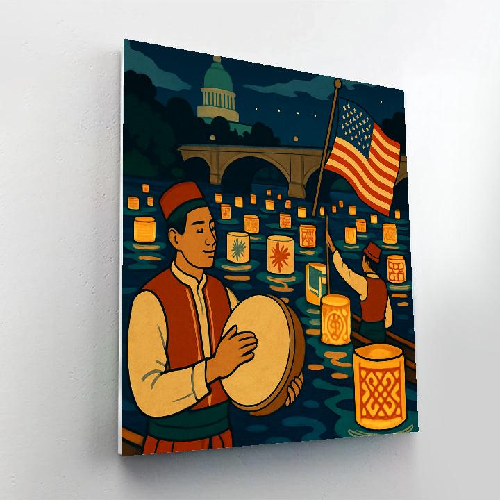 Lantern Parade National Heritage Mosaic DIY paint by numbers