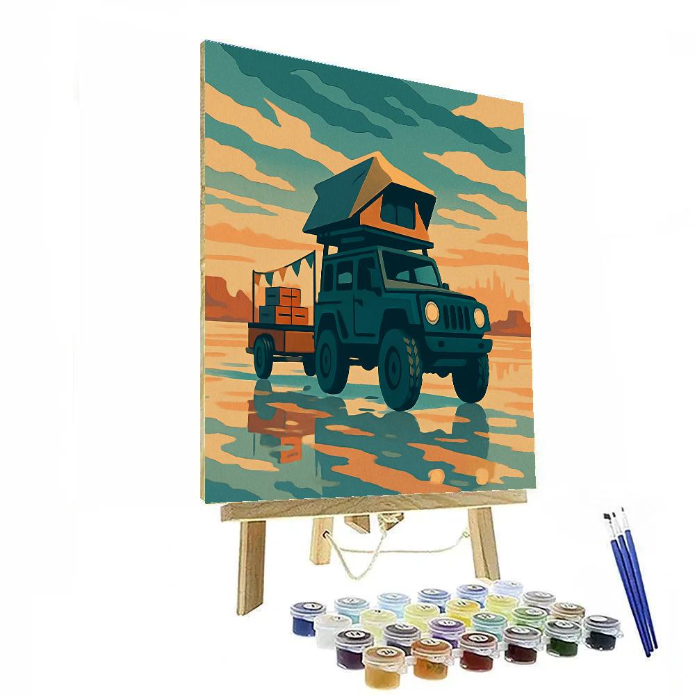 Cars Of The Floating Bazaar Caravan painting number kit