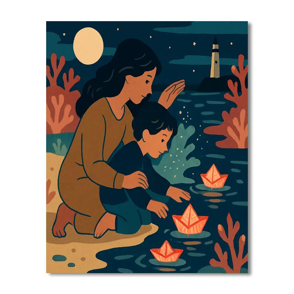 Mother Lanterns Of The Tidepool Numbered painting kits