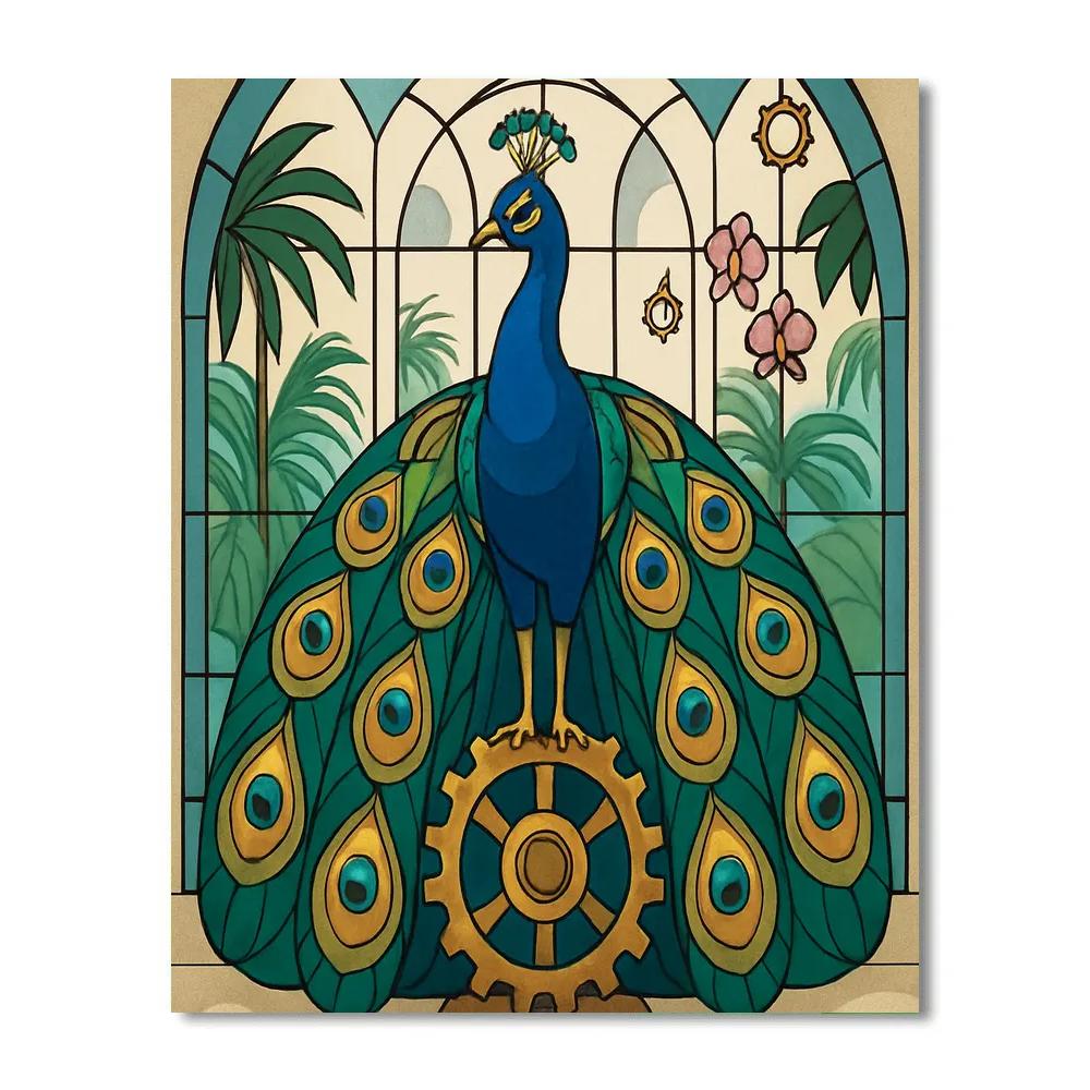 Clockwork Conservatory Peacock DIY paint by numbers