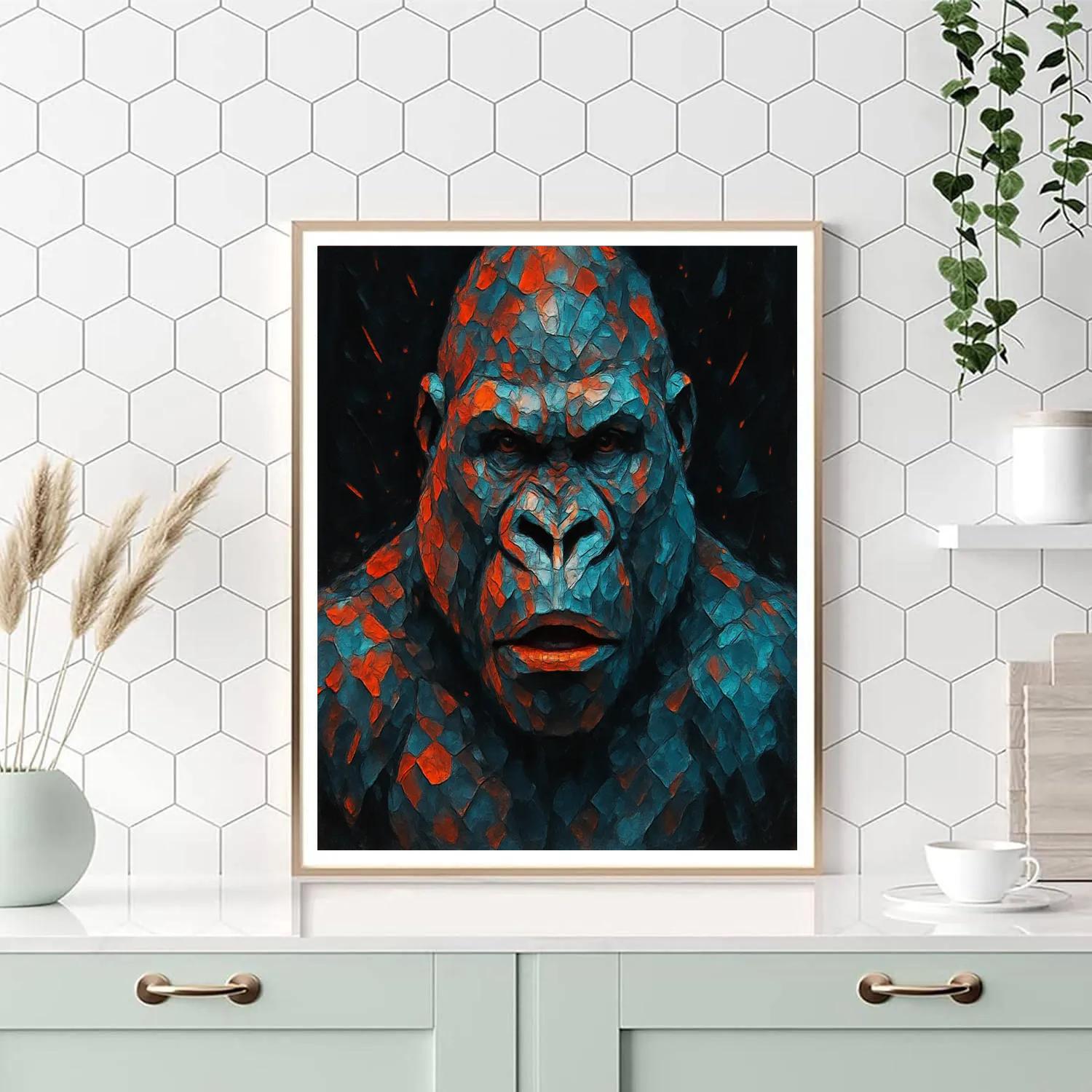 Prismatic Forge Gorilla Stare DIY paint by numbers
