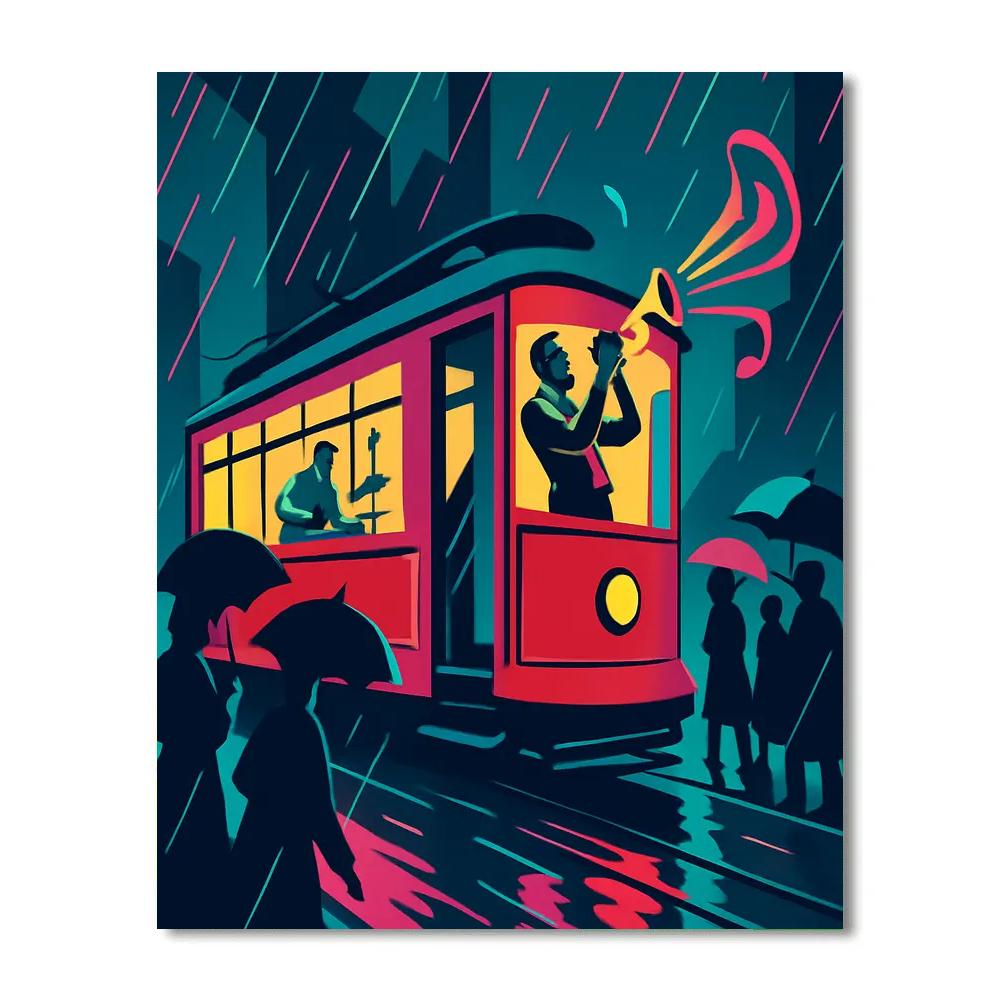 Neon Timefold Streetcar Jazz DIY paint by numbers