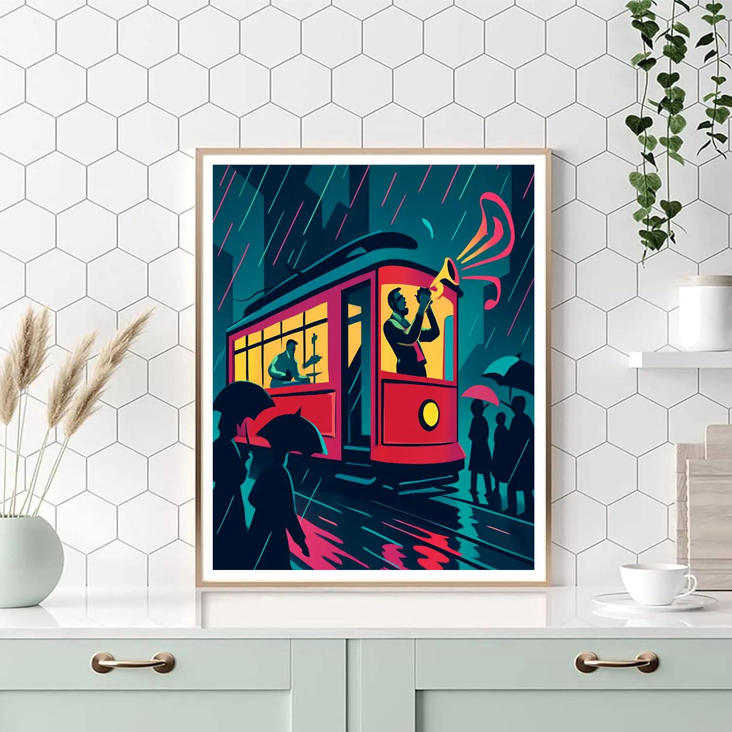 Neon Timefold Streetcar Jazz DIY paint by numbers