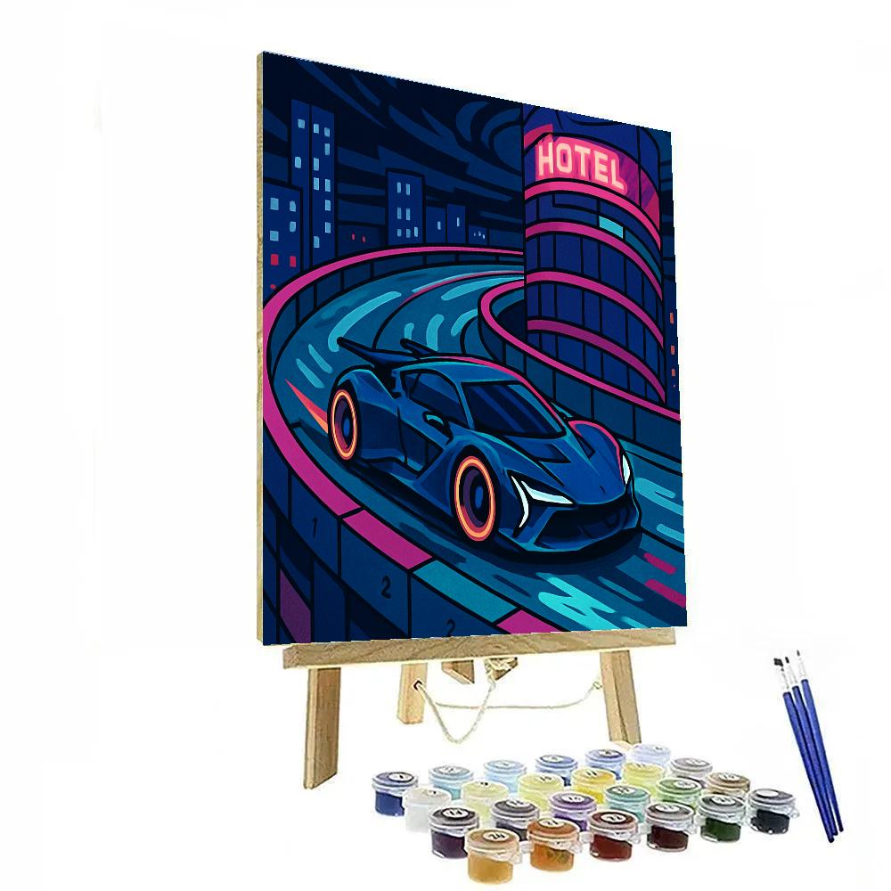Midnight Circuit In Cars Paint by numbers art