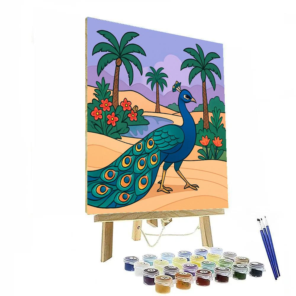 Mirage Dune Garden With Peacock Paint by numbers kits