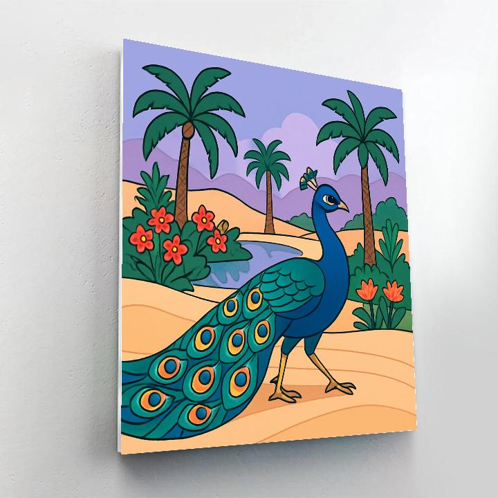 Mirage Dune Garden With Peacock Paint by numbers kits