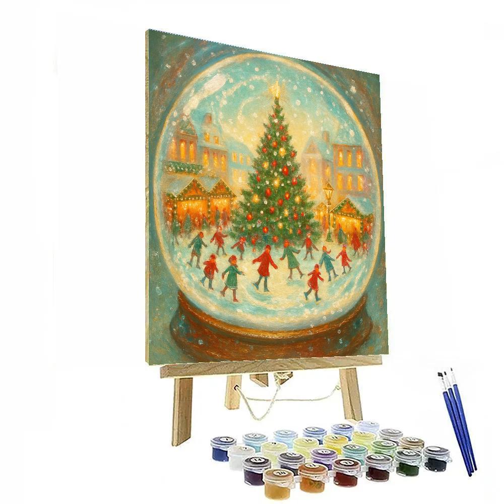 Snow Globe Town Square Miracle paint by color