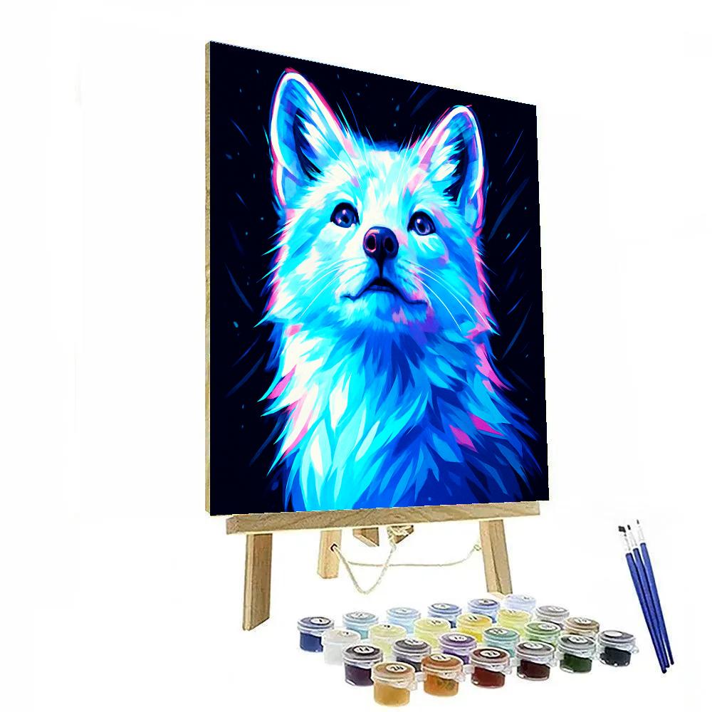 Comet Trail Arctic Fox paint by numbers